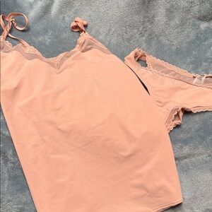Stella McCartney Blush Pink Lace-Trim Slip Camisole with Bikini